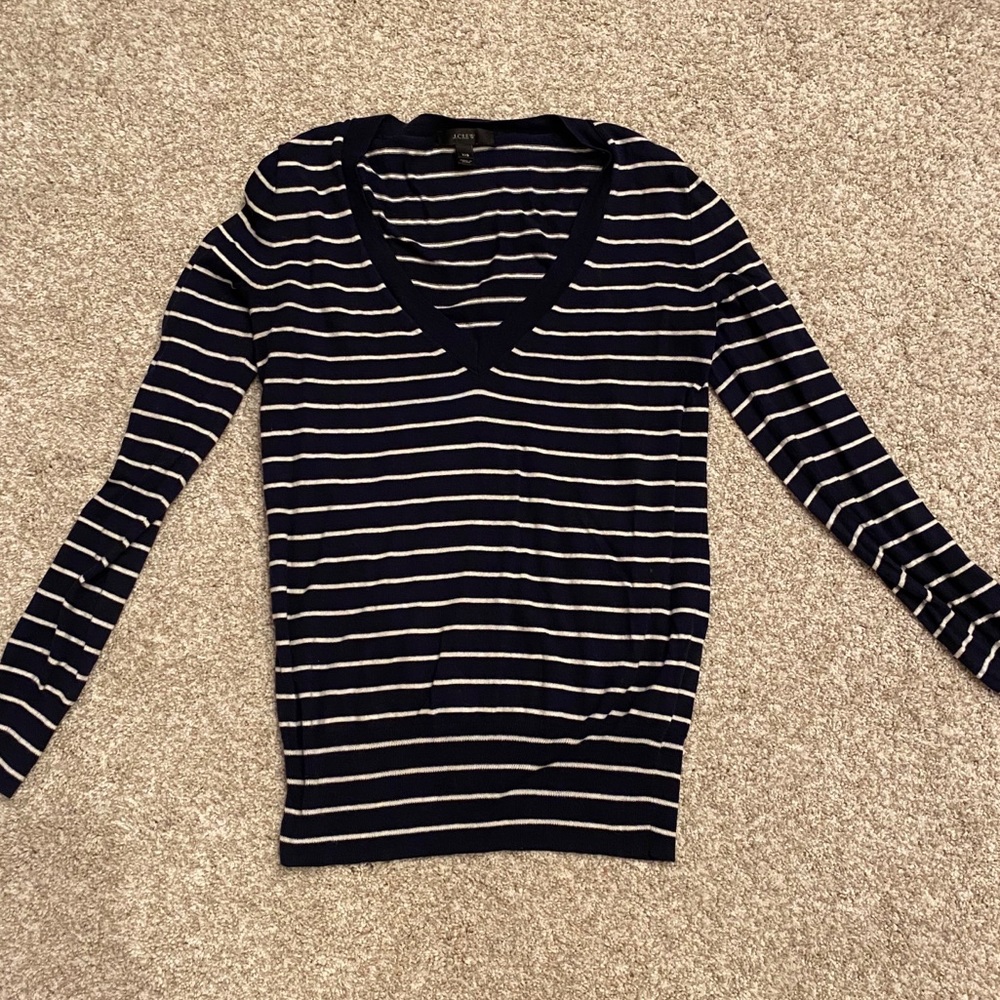 J.crew XXS navy striped sweater